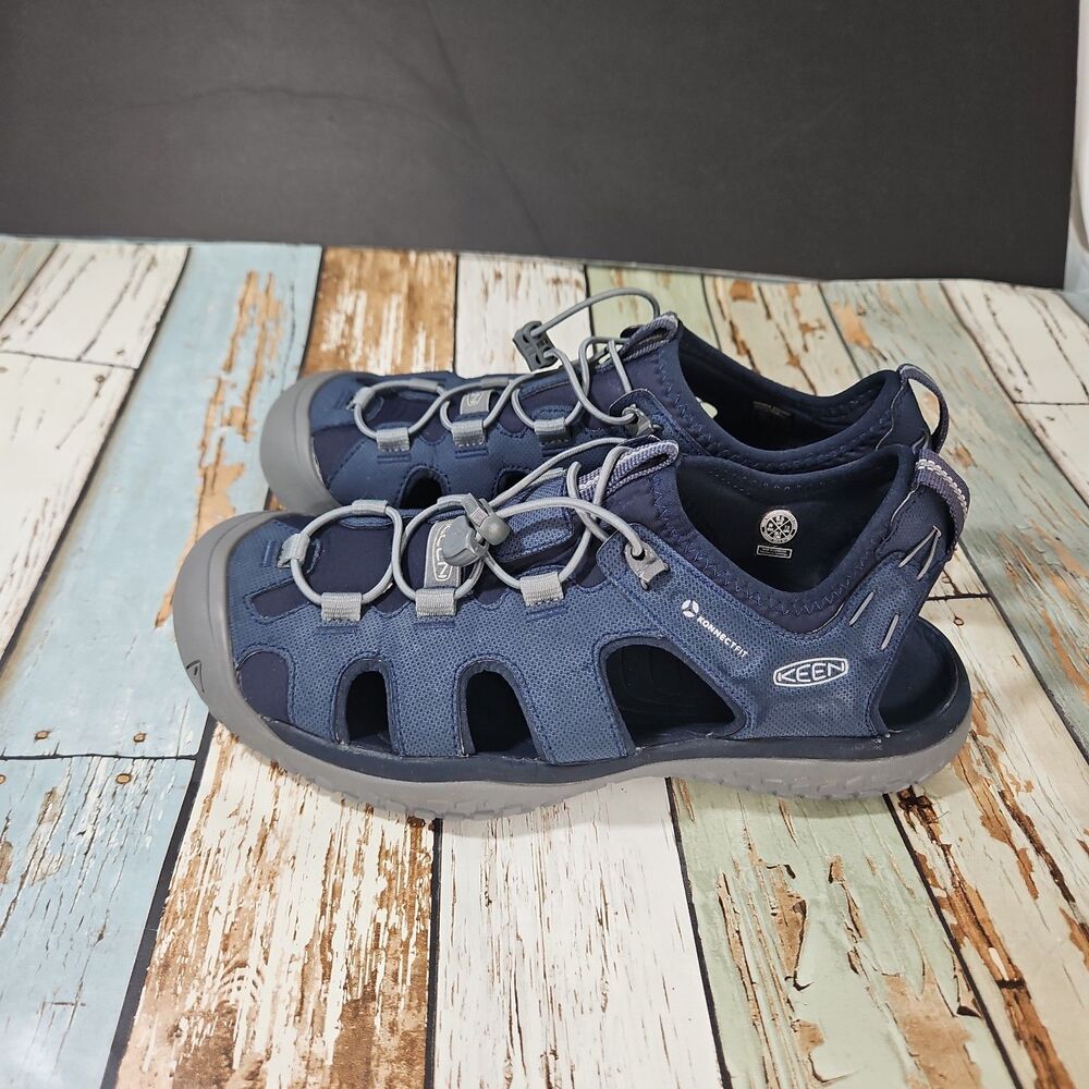Keen Solr Men’s Water Sandals Size 8.5 Navy Steel Grey Rafting Hiking Shoes